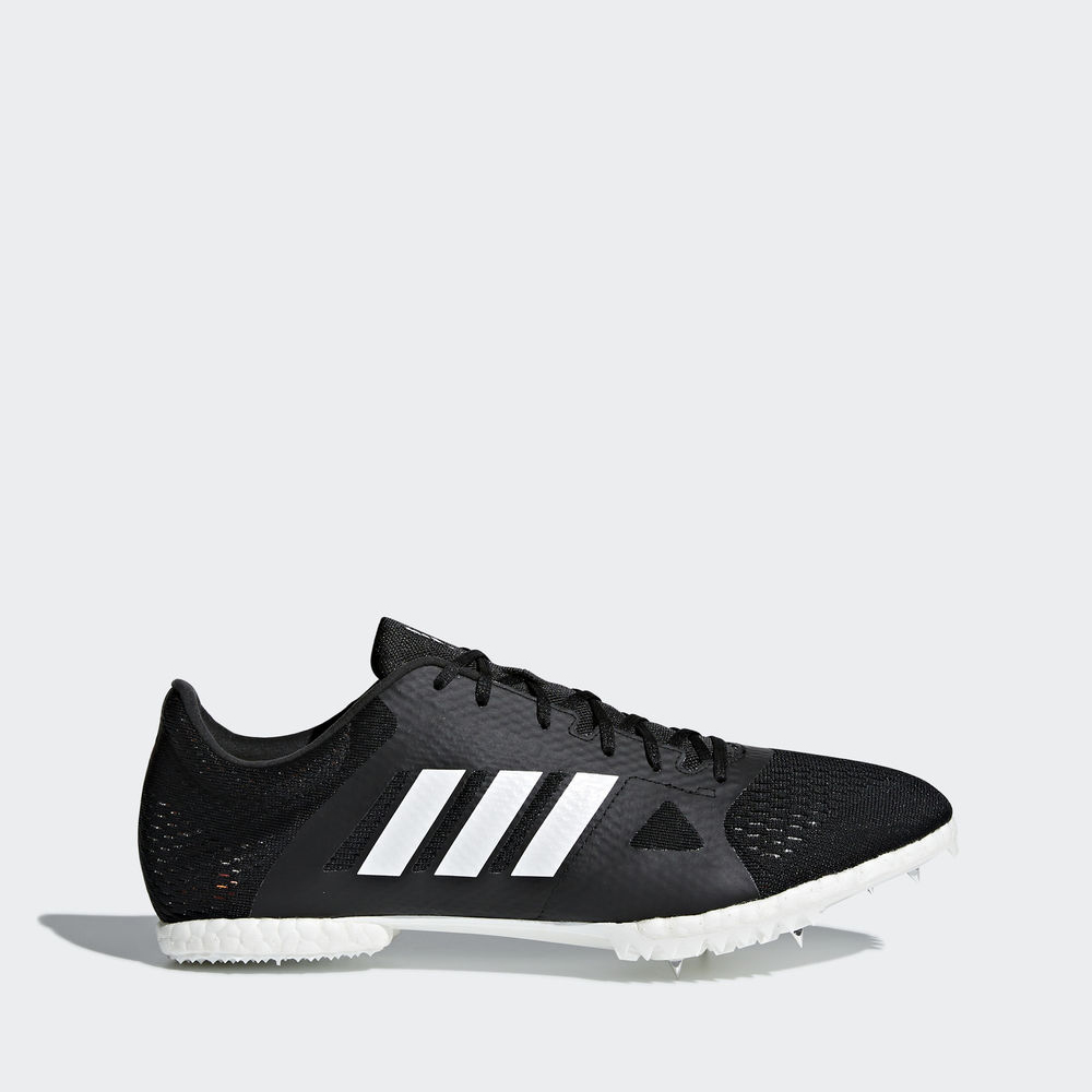 Adidas Adizero Middle-distance με καρφια - παπουτσια για τρεξιμο ανδρικα - Μαυρα/Ασπρα/Πορτοκαλι,Μέγ